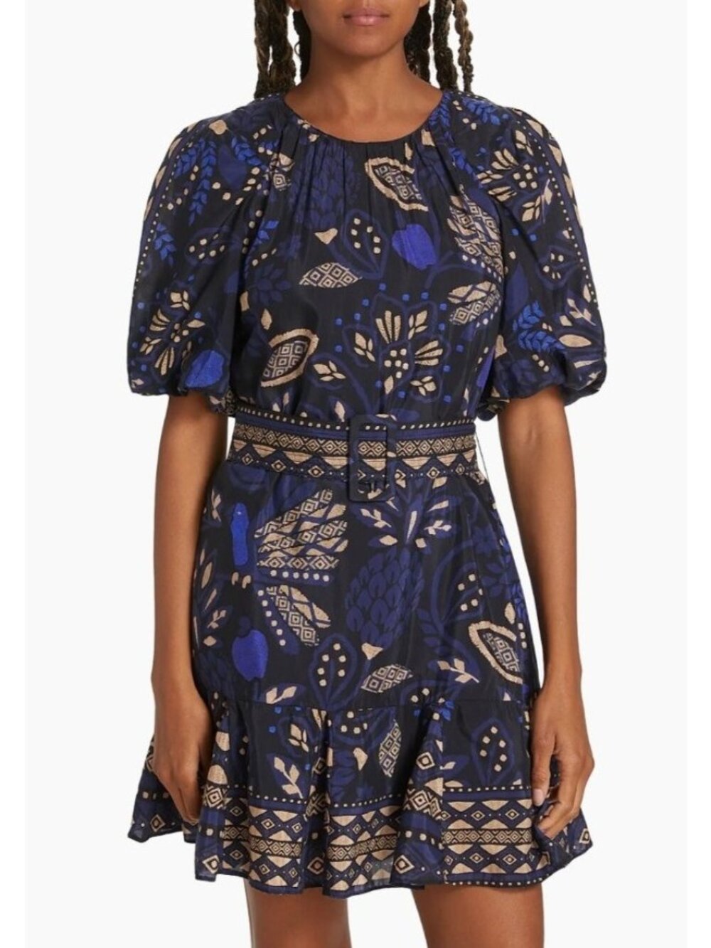 Farm Rio Macaw Forest Minidress Blue size S